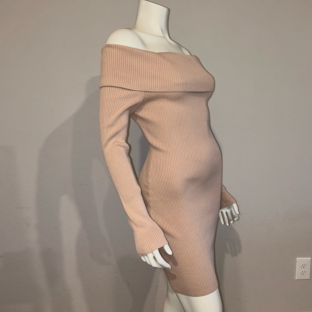 Off The Shoulder Sweater Dress